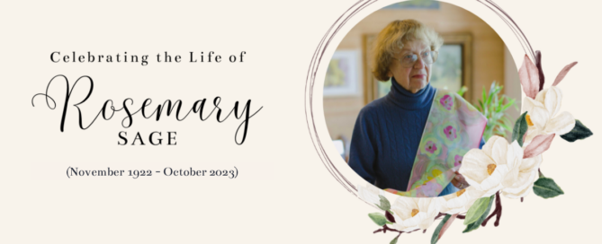 Celebrating the life of Rosemary Sage (1922-2023)